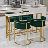 Luxury Space Saver Dining Table & Chairs Set Sea Green- 5 Pcs