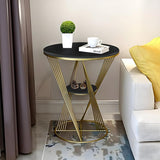 Luxury 2 Tier Round Side & Coffee Table