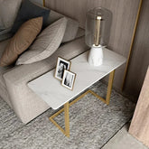 Rectangular UV Marble Top Side Table