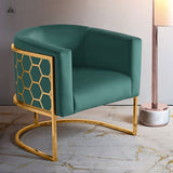 Modern Royal Velvet Living Room Chair Gold
