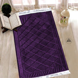 Luxury Handmade Anti-Slip Velvet Prayer Mat Purple