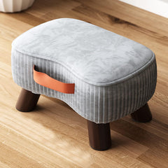 1 seater Nordic Velvet Vanity foot stool with Handle