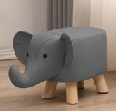Kids Elephant Velvet Stool