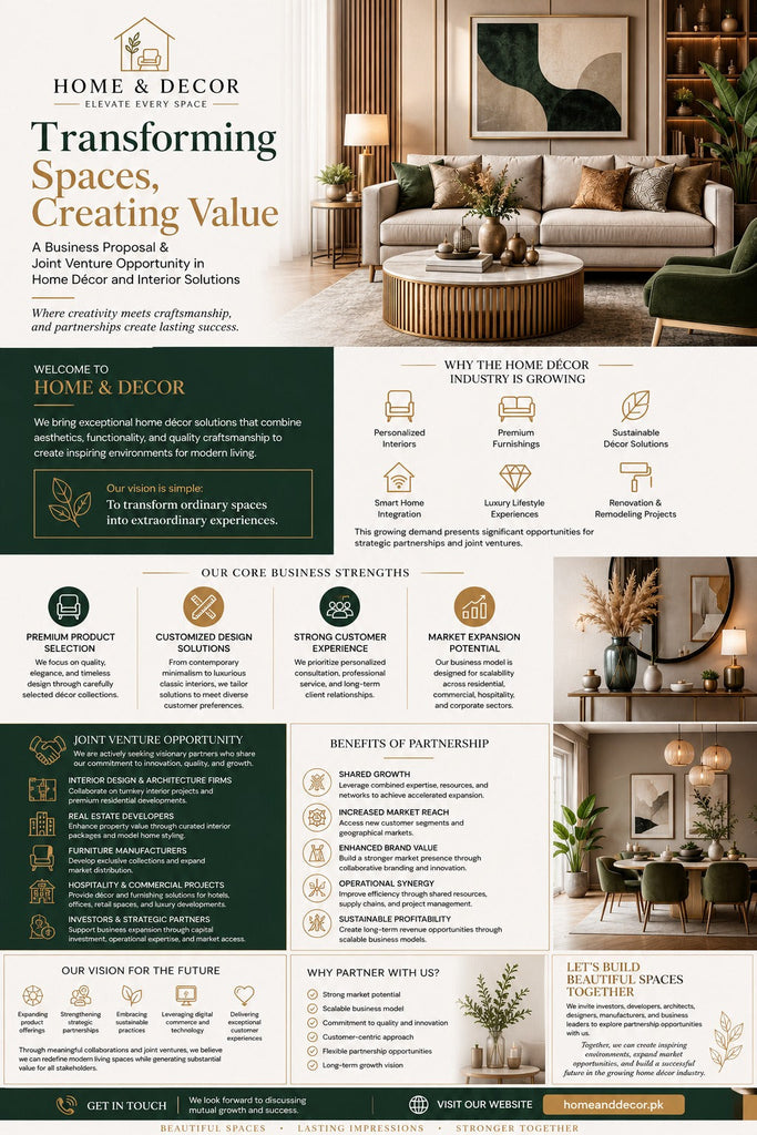 Premium Home and Decor, Interior Solutions & Strategic Joint Venture Opportunities