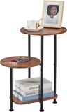 2 Tier Small Side Table Plant Stand with Storage Shelf