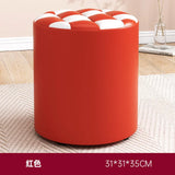 1 Seater  Dual Shade Luxury Round Leather Vanity stool