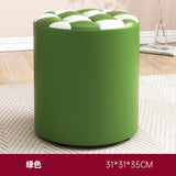 1 Seater  Dual Shade Luxury Round Leather Vanity stool