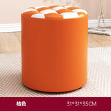 1 Seater  Dual Shade Luxury Round Leather Vanity stool