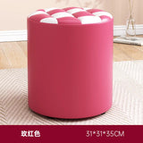 1 Seater  Dual Shade Luxury Round Leather Vanity stool