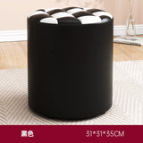 1 Seater  Dual Shade Luxury Round Leather Vanity stool