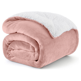 Baby Pink Ultra Soft Sherpa Throw Blanket