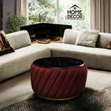Luxury Round Center Table With Marble Sheet
