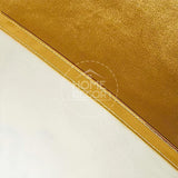 Pack of 2 Velvet Decorative Square Cushion  yellow & white
