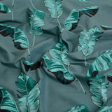Green Feather 5 Pcs Printed Bedsheet Set
