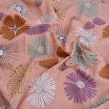 Sweet Violet Flower 5 Pcs Printed Bedsheet Set