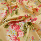 Pink Tail Flower Design Rich Cotton 5 Pcs Bedsheet set