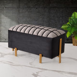 Drumple straper 2 seater stool black and grey