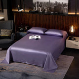 Shanowen Luxury Plain Dyed Purple 6'pcs Duvet Set