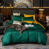 Brata Stich Embroidery Duvet Set - Green and Yellow
