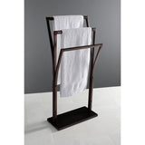 Edenscape Pedestal Y-Style Free Standing Towel Stand - Brown