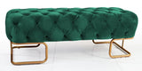 3 SEATER LUXURY OTTOMAN  WITH STEEL STAND Green