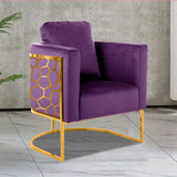 Meridian Velvet Accent Living Room Chair