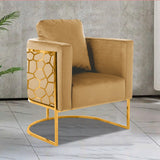 Meridian Velvet Accent Living Room Chair