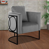 Modern Eden Velvet Living Room Chair Black