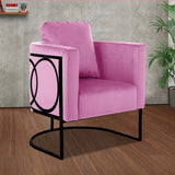 Modern Eden Velvet Living Room Chair Black