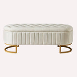 Quilted Luxury 3 Seater Nordic Velvet Ottoman Storage Box