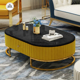 Luxury Velvet center table with Drawer Black Sheet