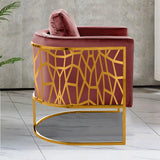 Modern Royal Velvet Living Room Chair Golden