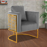 Modern Royal Velvet Living Room Chair Golden