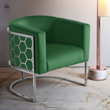 Modern Royal Velvet Living Room Chair Silver