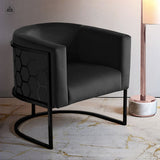 Modern Royal Velvet Living Room Chair Black