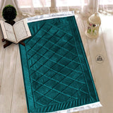 Luxury Handmade Anti-Slip Velvet Prayer Mat Zinc