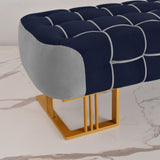 Vamp 3 Seater Stool Blue and Grey