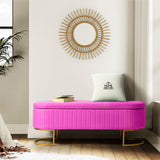 Luxury 3 Seater Nordic Ottoman Storage Box Pink