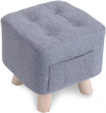 1 seater Square Stool with Pocket
