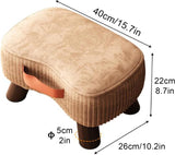 1 seater Nordic Velvet Vanity foot stool with Handle