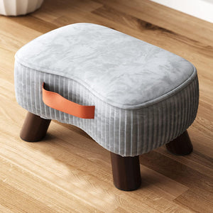 1 seater Nordic Velvet Vanity foot stool with Handle