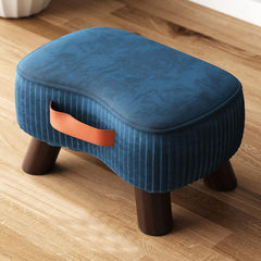 1 seater Nordic Velvet Vanity foot stool with Handle