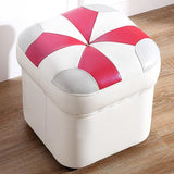 Multicolor Luxury Round Korean Leather Vanity stool