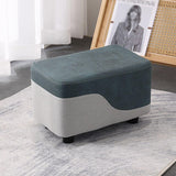 Luxury Rectangular Two Tone Leather Vanity stool