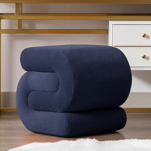 Foxhunter Velvet Ottoman Stool | Luxury Single Seater Footrest