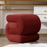 FOXHUNTER VELVET OTTOMAN STOOL