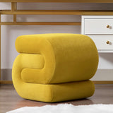 FOXHUNTER VELVET OTTOMAN STOOL