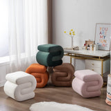 FOXHUNTER VELVET OTTOMAN STOOL