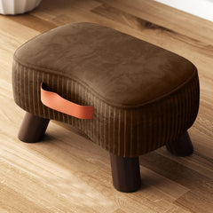 1 seater Nordic Velvet Vanity foot stool with Handle