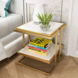 Luxury Nordic 2 Tier Bedside End Table